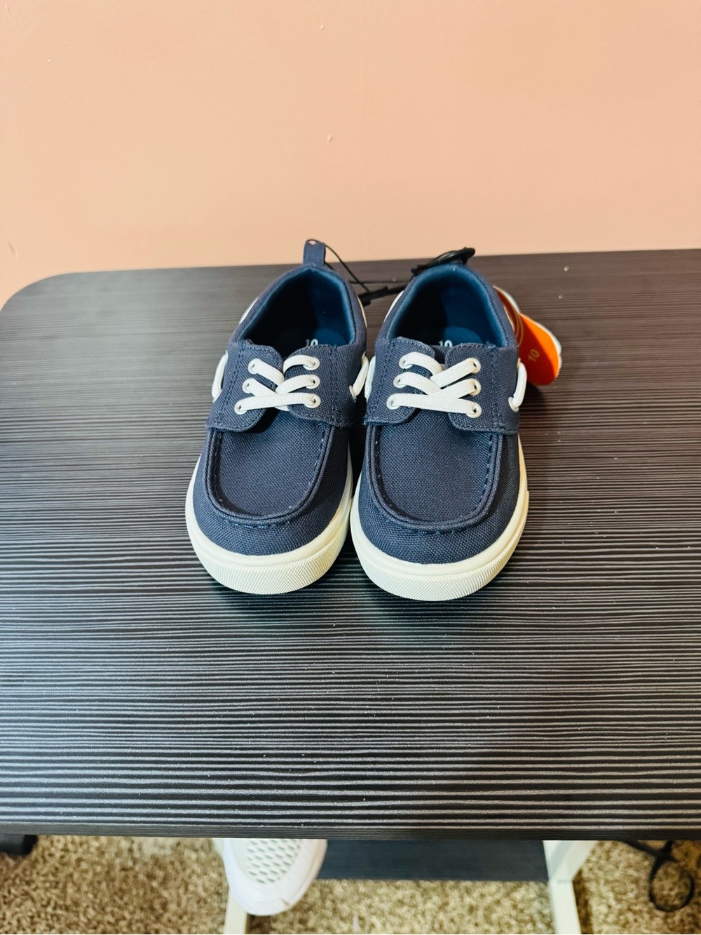 These are Wonder Nation boys navy shoes
